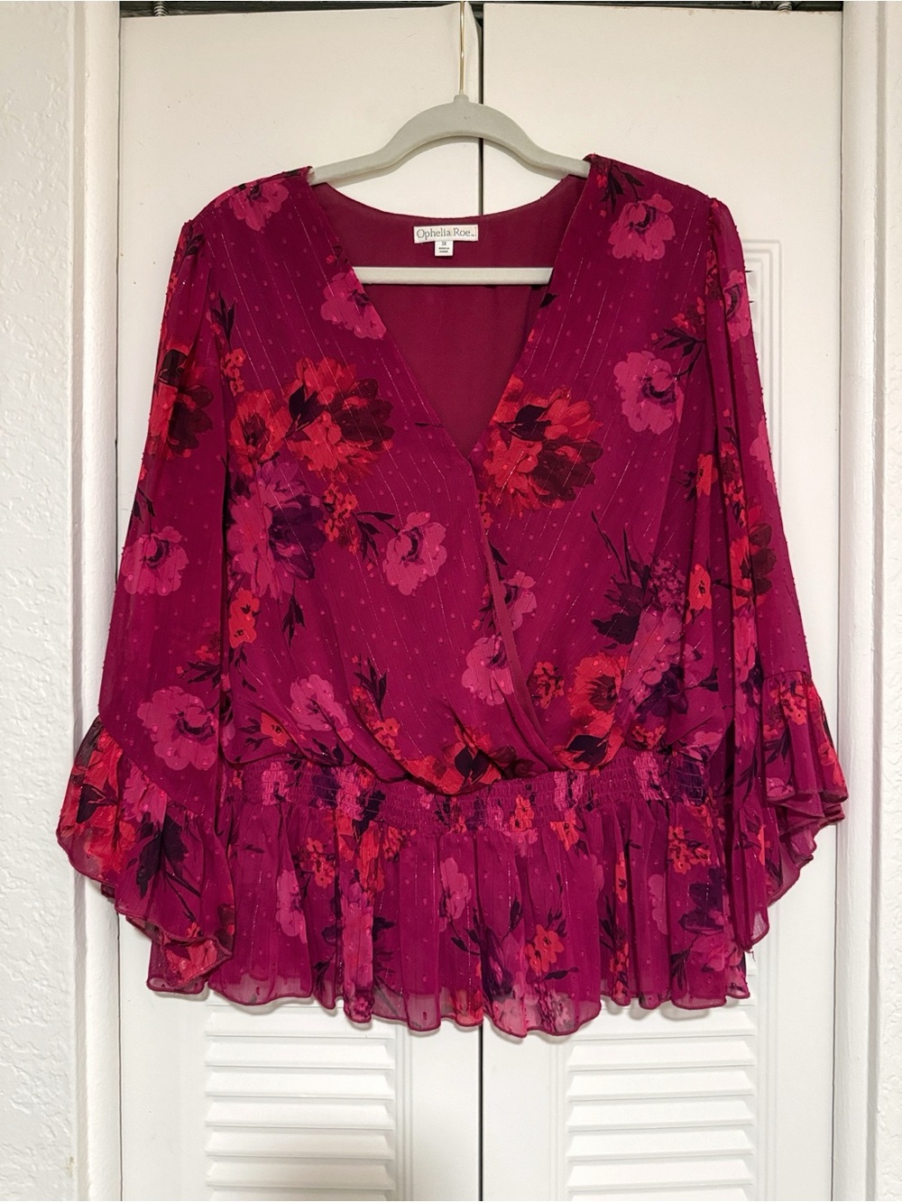 Magenta Floral Blouse
